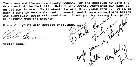 Note from Frank Wells